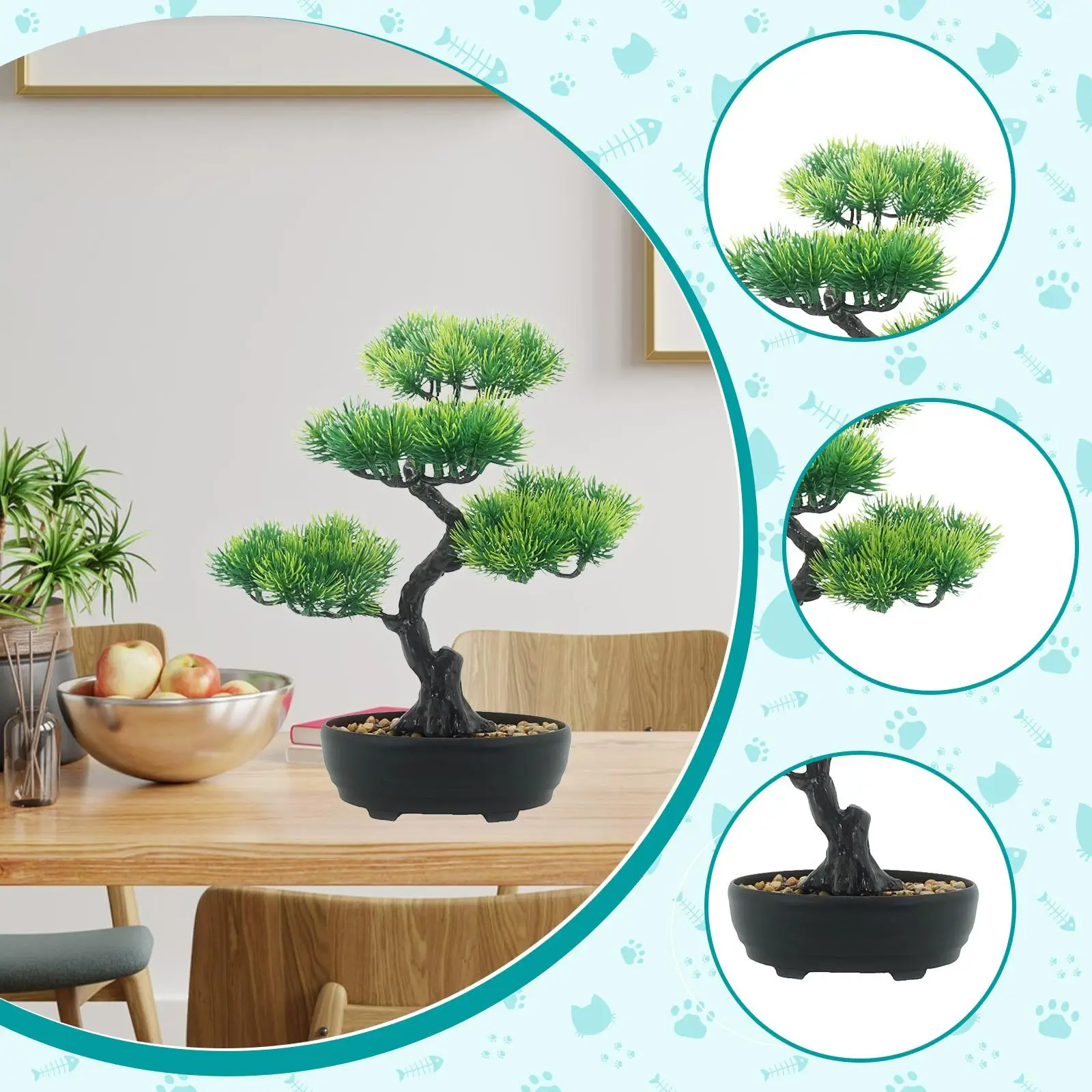 人工盆栽 中国禅シミュレーションツリー玄関デスクソフト