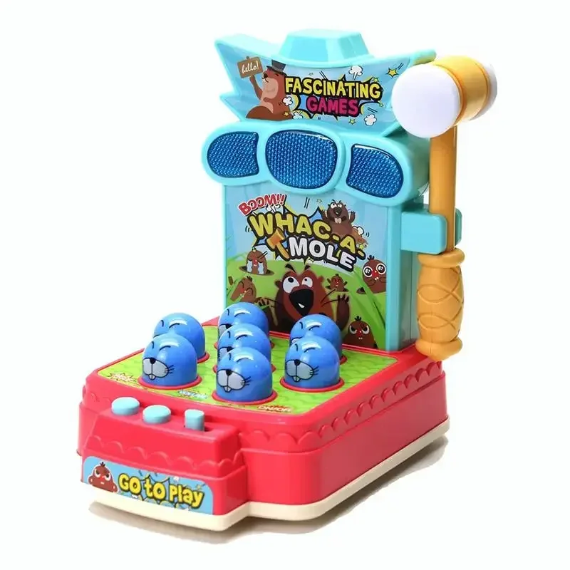 Kids Music Toys Baby Enlightenment Game Console Electric Whack a Mole Toy with Interactive Knock Knock Music for Early Education