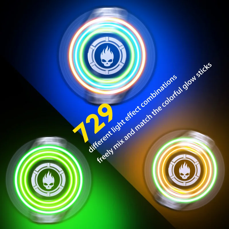 Fidget Spinner Metal Toys For Men Funny Gyro Fingertip Antistress EDC Hand Stress Relief Gifts 729 Light Effect Combinations sensory fidget toy,anti stress toy,fidget toy,fingertip gyroscope toy,finger sensory toy