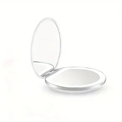 Illuminated Dual-Magnification Compact Mirror with USB Charging in Pink (WHITE)