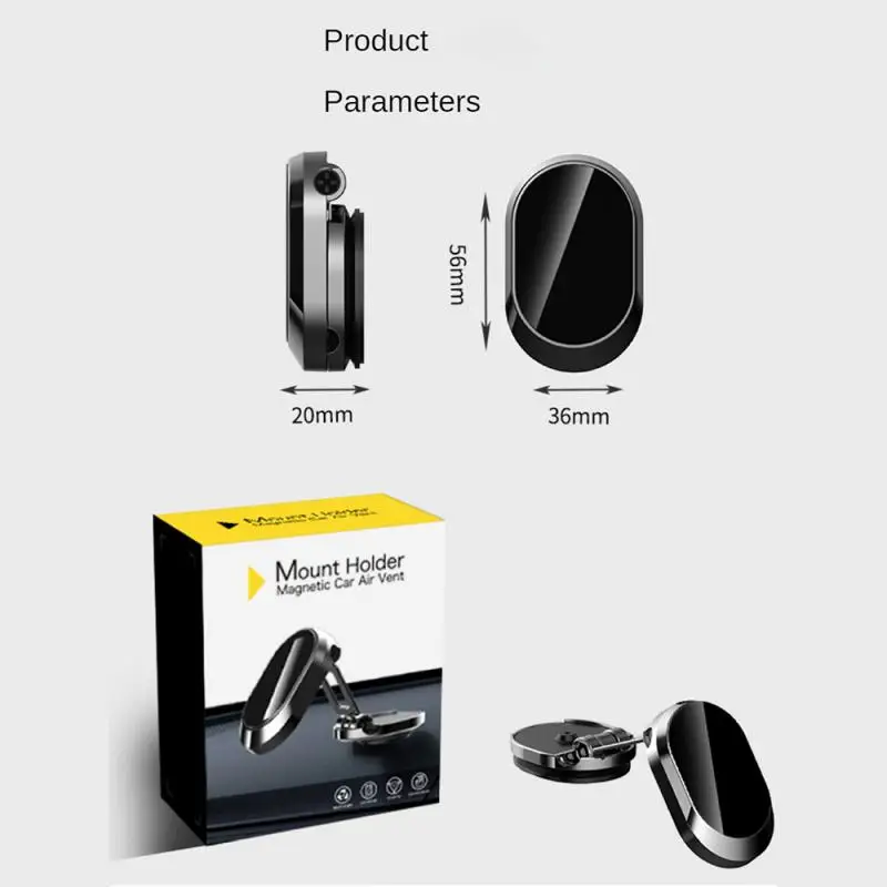 

Mobile Phone Stand For 10 Huawei Silver Black 360 Rotation Car Cell Phone Holder Instrument Panel Holder Phone Holder 76g