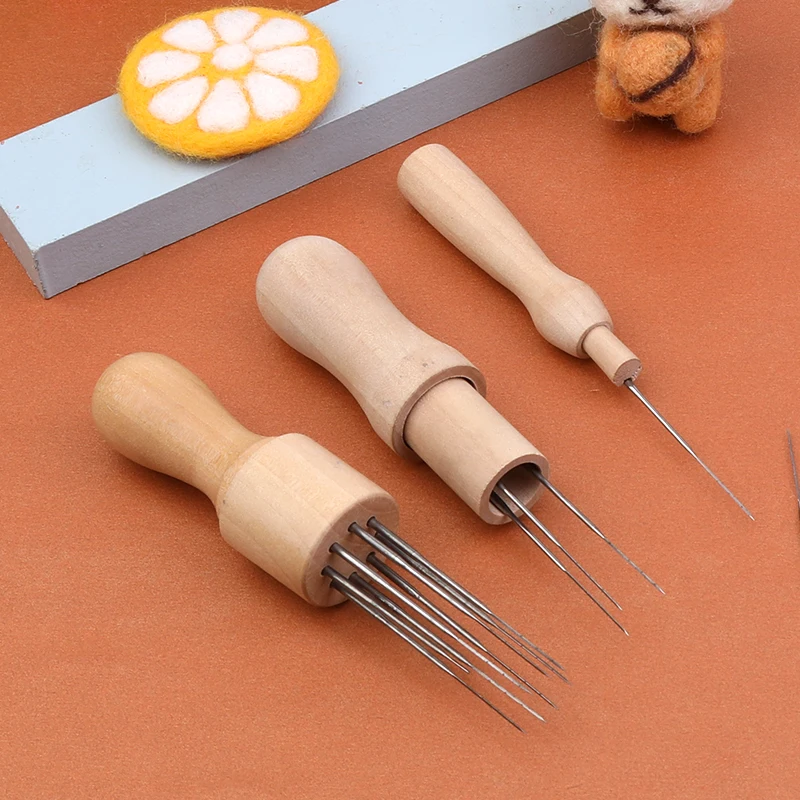 Wool Felting Needles Fenrry 1Pcs Wooden Handle Wool Felting Needles Tools Felting Needle DIY Tools Accessories for Handmade Needles Supplies