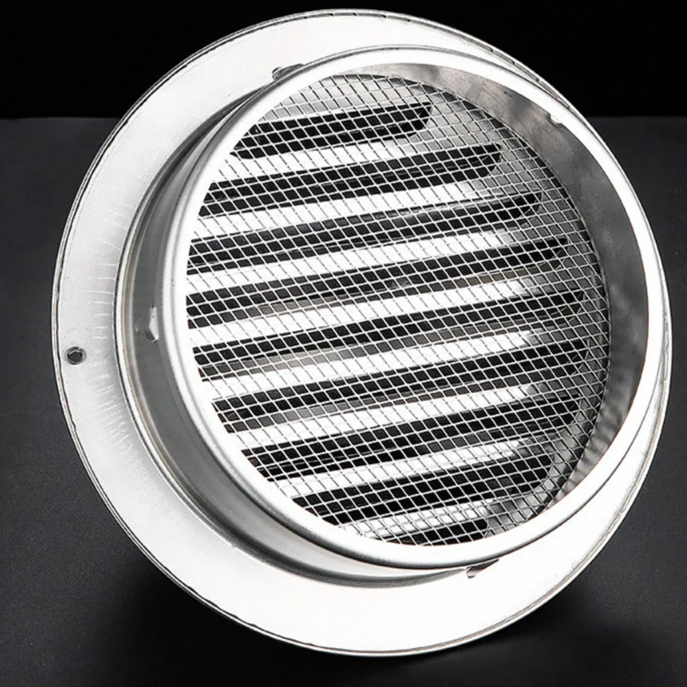 304 Flat Head Stainless Steel Cowl Vent Duct Exhaust Grille Rat-proof Smoke Exhaust Pipe Outside Wall Toilet Outlet Cover