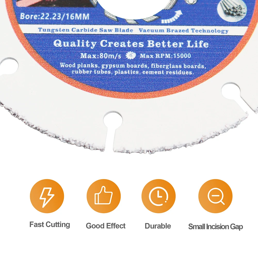 BRSCHNITT 3inchs Dia 75mm Mini Saw Diamond Disc Cutting Disc Wood HSS Concrete Tile Saw Blade 2pcs For Cutting Soft Metal Tile