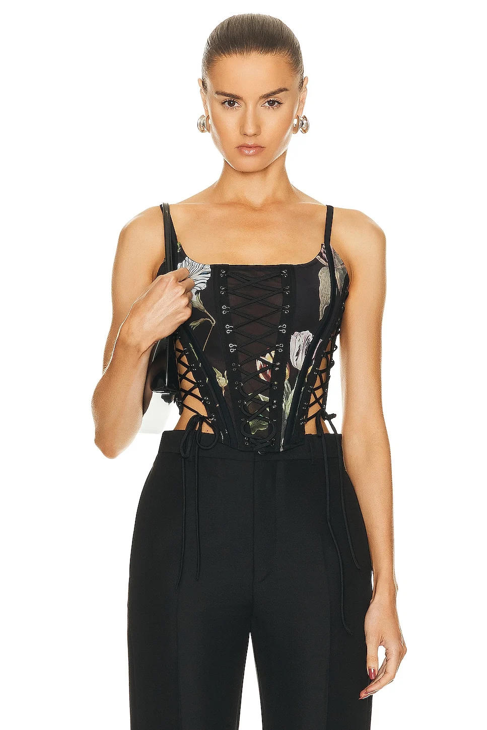 

Women's Tops Summer Vest Short Lacing Corset Tie Slimming