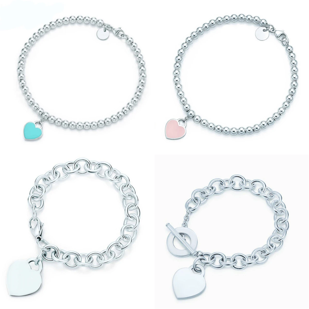Pulseras de cadena gruesa de la marca Single Heart en varios tamaños, ideales como regalos para diversas ocasiones.