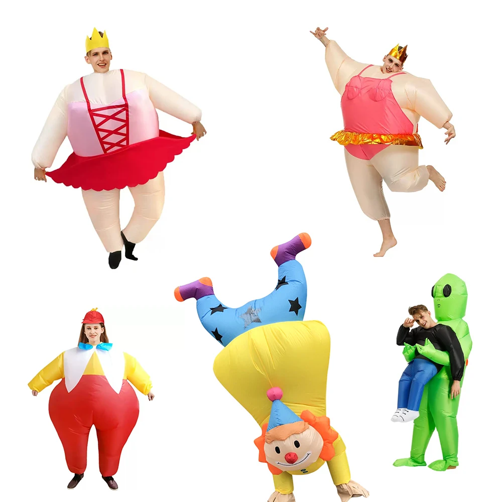 Handstand Clown & Shark Inflatable Costume 1