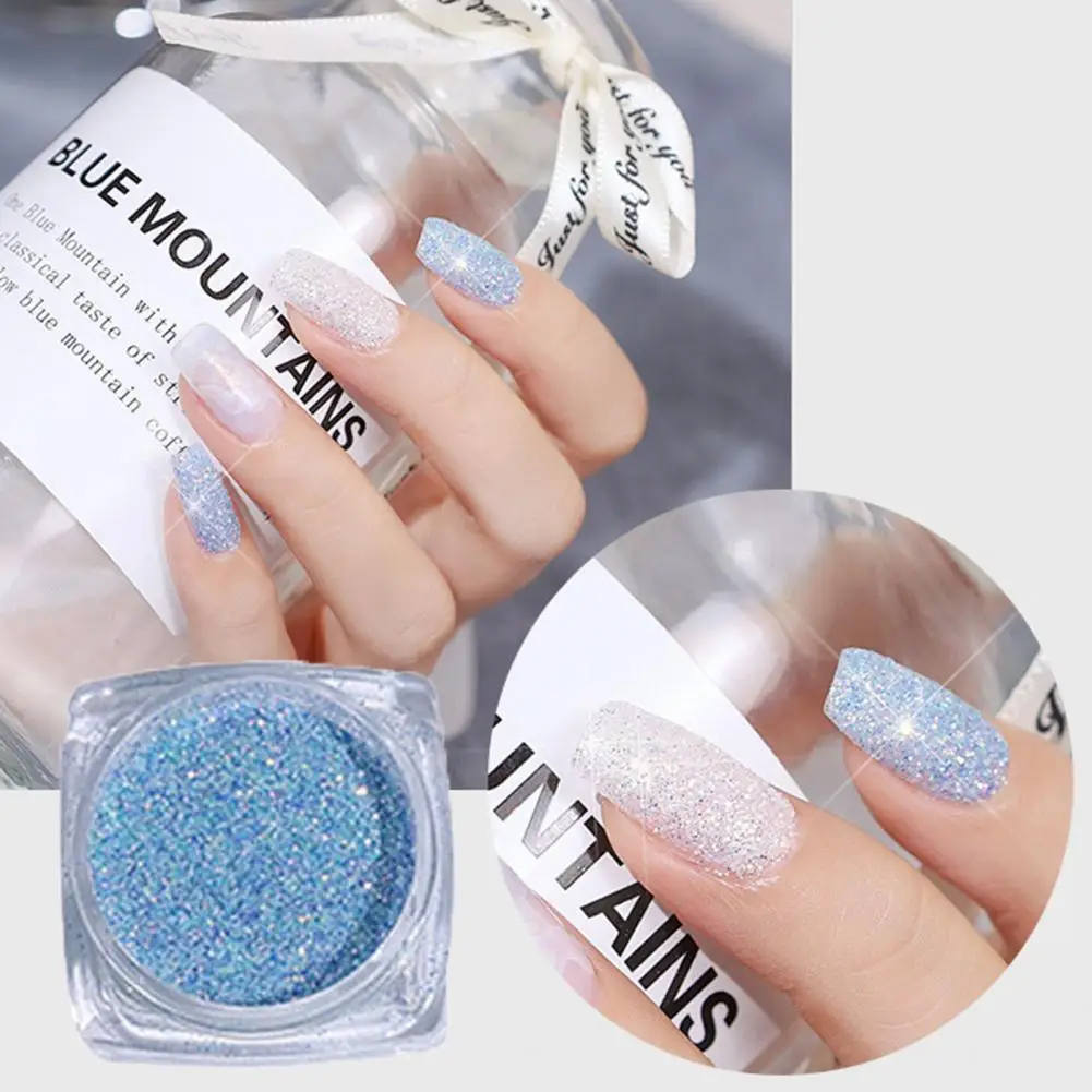 1 Box Delicate Superfine DIY Nail Art Glitter Powder Ornament Multiple Styles Nail Decoration Safe Ingredients for Women
