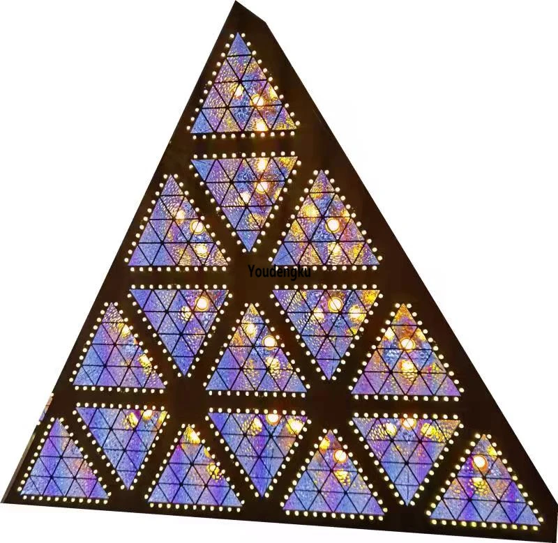 

4 pieces Disco DJ party stage background lighting DMX triangle LED 16x30W 528*0.2W RGB background triangle effect light
