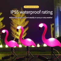 Pink Flamingo Solar Light Outdoor Courtyard Decoration Light Waterproof Garden LED Patio Walkway Light with Lights Ground Lamp P 2