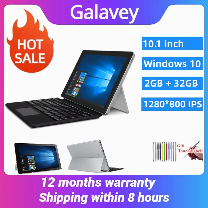 10.1 Inch Windows 10 Tablet Bundle: 2GB RAM, 32GB ROM, Z8350 CPU, Dual Cameras, 1280x800 IPS - W101 Keyboard Included Description Image.This Product Can Be Found With The Tag Names Computer Office, Tablets, Windows