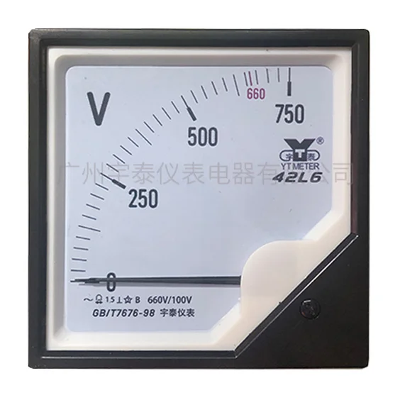 Customized 42L6 750V 660V/100V Input 100V Ac Voltmeter Frequency Conversion Type Voltage Transformer Pointer Ac