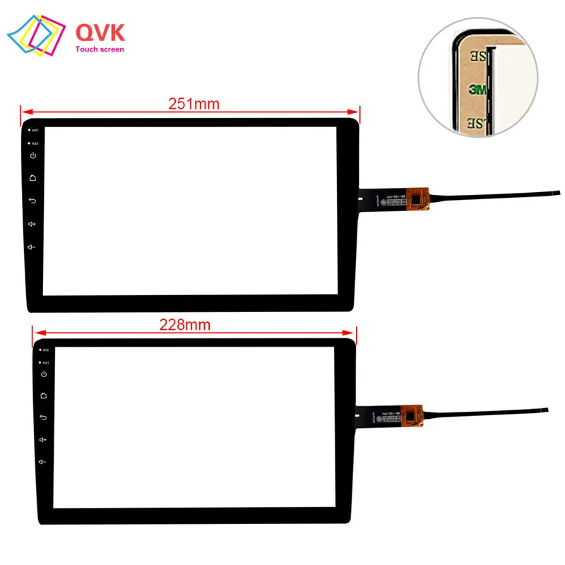 Vidro para Carlaoer Rádio do Carro Din Gps Wifi Bluetooth Player Capacitivo Touch Screen Digitador Sensor Capacitivo Novo