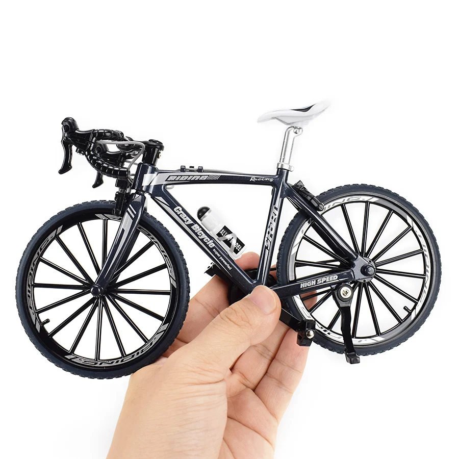 

1:8 Mini Model Alloy Bicycle Diecast Model Toy Bend Finger Mountain Racing Bike Simulation Collection Gifts Toys for children
