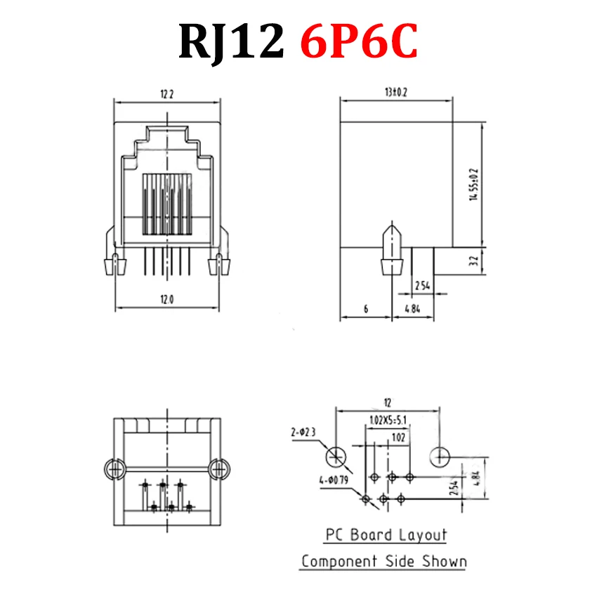 Rj11 Colore Code Rj11 Connector Dimensions