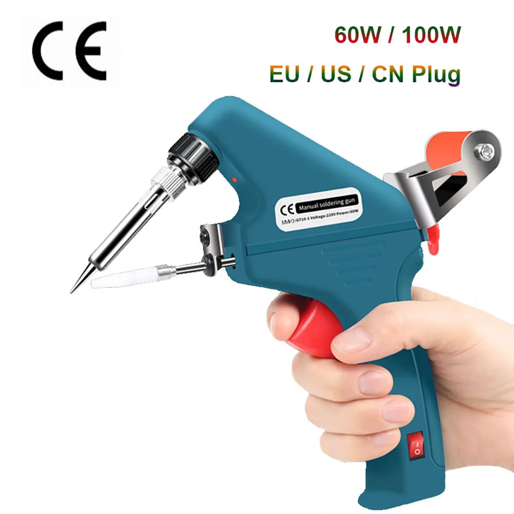 60W80W Soldering Iron Gun Automatic Tin Feeding Welder Equipment Kit Internal Heat Welding Machine Electronic Power Repair Tools