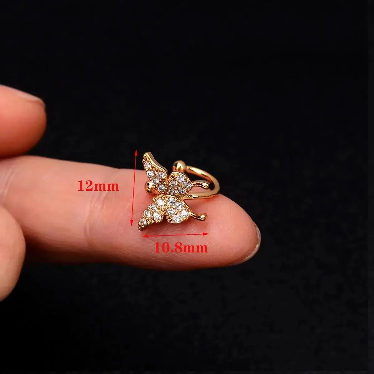 1pc Mode niedliche Blume cz Blatt Ohr manschette Clips am Ohrring für Frauen Mädchen kein gefälschter Piercing Knorpel Ohrring Ohrring ohne Loch – Detail 8