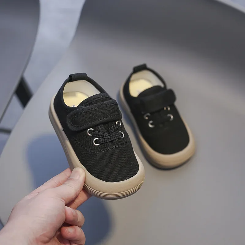 Autumn Kids Canvas Shoes for Baby Boys Girls Casual Sneakers Cartoon Bear Non Slip Soft Soled Outdoor Infant Toddler Shoes