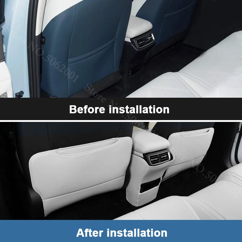 BYD Qin L DM-i EV 2024 2025 2026 차량용 시트 백 안티 킥 패드 리어 암레스트 박스 가죽 보호 패드 인테리어 장식 매트