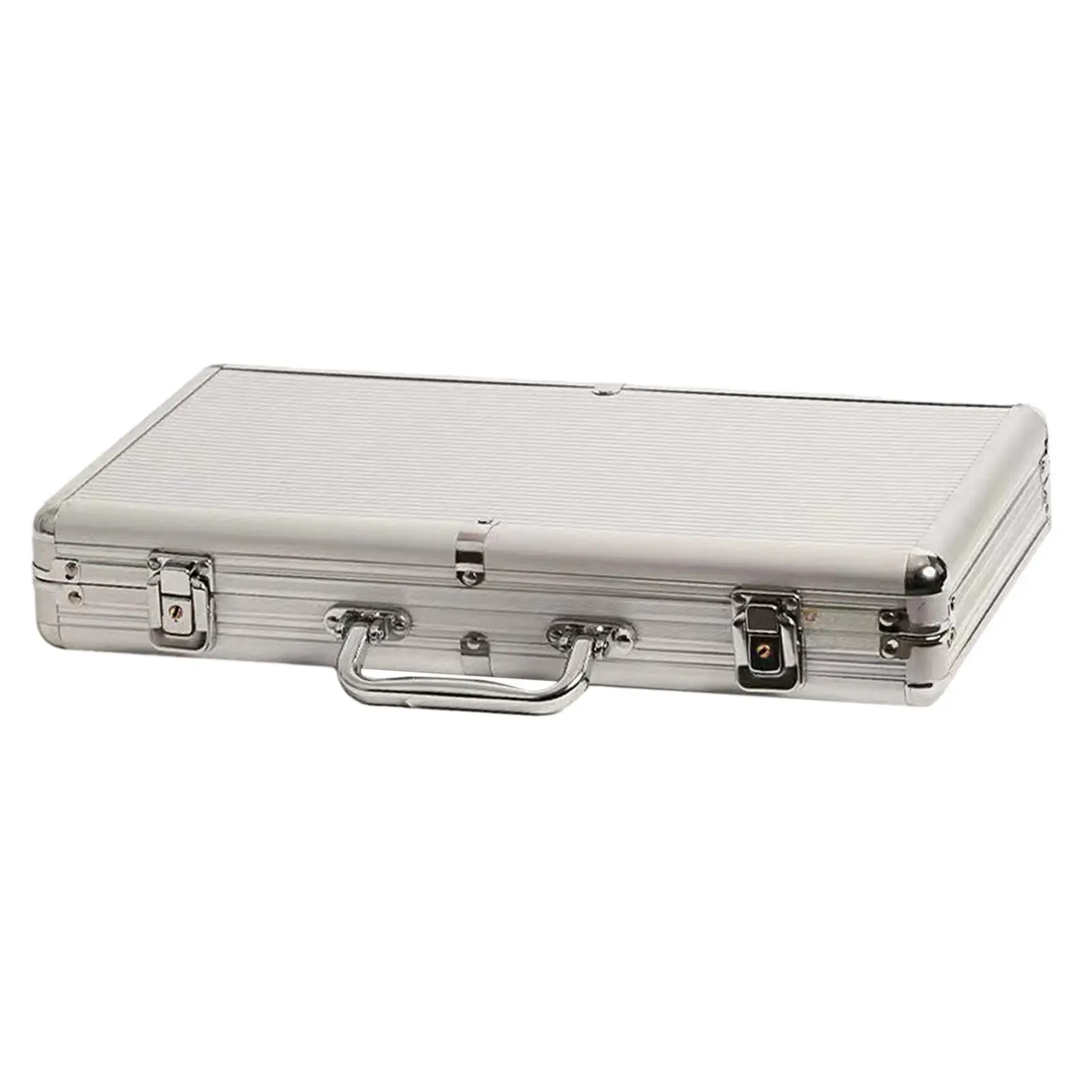 Chip Set Holder Chip Carry Case Aluminum Alloy with Lock Portable Storage Container Token Box for Household Travel Dealer