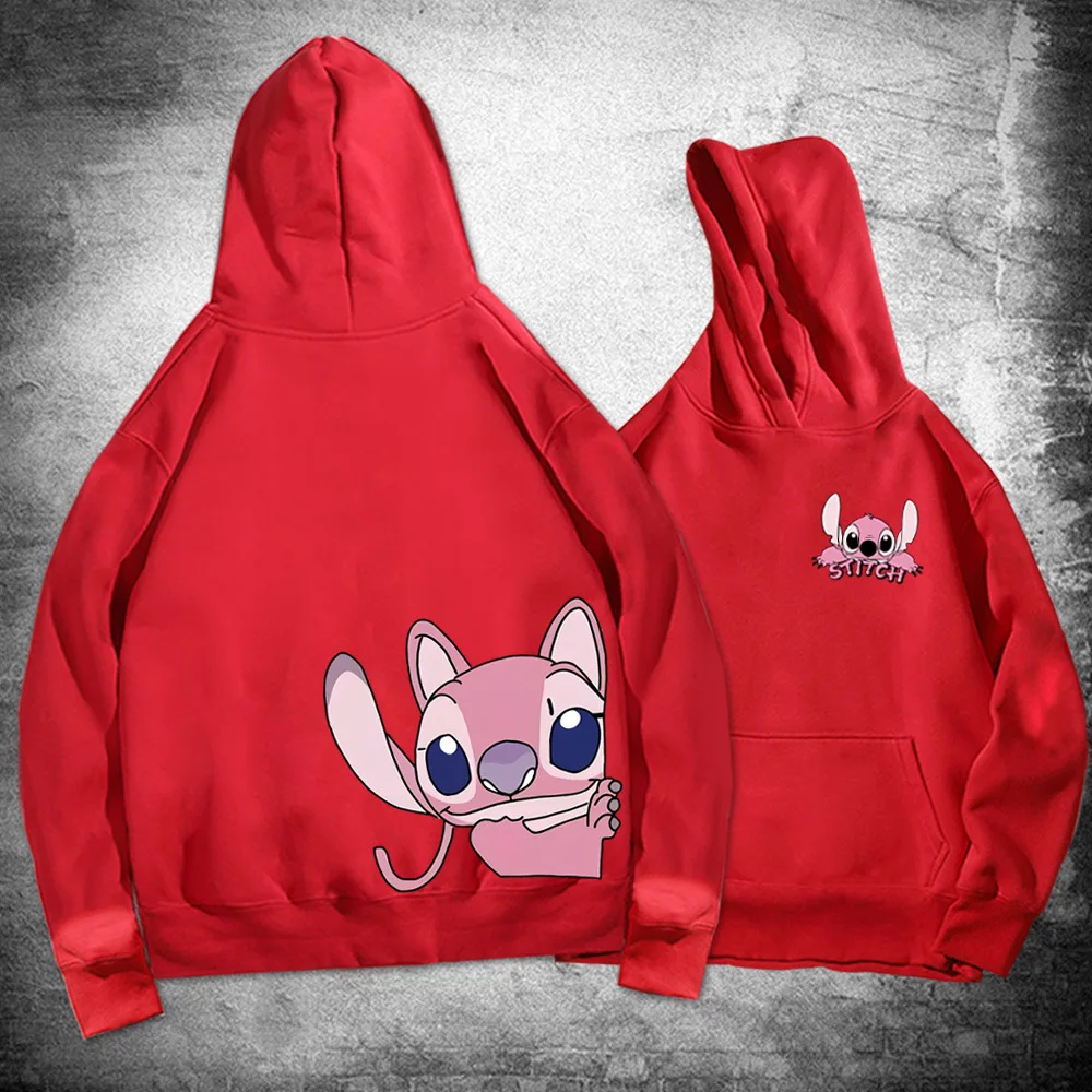

Sister Top Stitch Joint Hooded Sweater for Men and Women Spring Autumn Trend Cute Couple Long-sleeved Loose