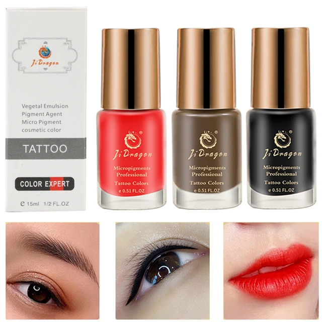High Quality 15ml Microblading Liquid Pigment For Semi Permanent Lips  Eyebrow Eyeliner - Lip Gloss - AliExpress