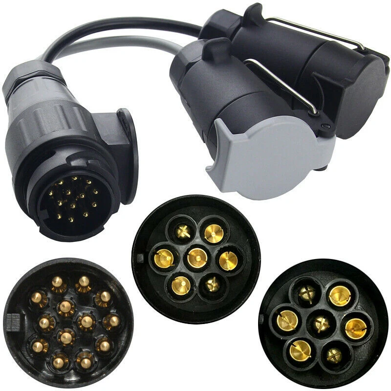 

European Plug European 13P To Dual 7P Trailer Connector For RV Trailer/Semi-Trailer/Caravan