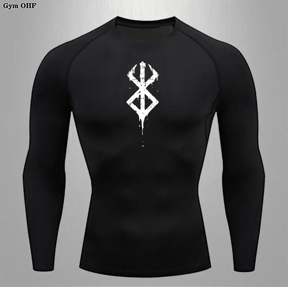 Berserk Anime Quick Dry Men's Compression T-Shirt - Summer Short Sleeve Sports Top