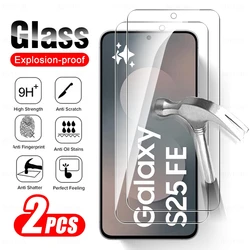 Premium 5G Protective Case with Dual 9H Tempered Glass Screen Protectors - Samsung S25 FE (2Pieces)