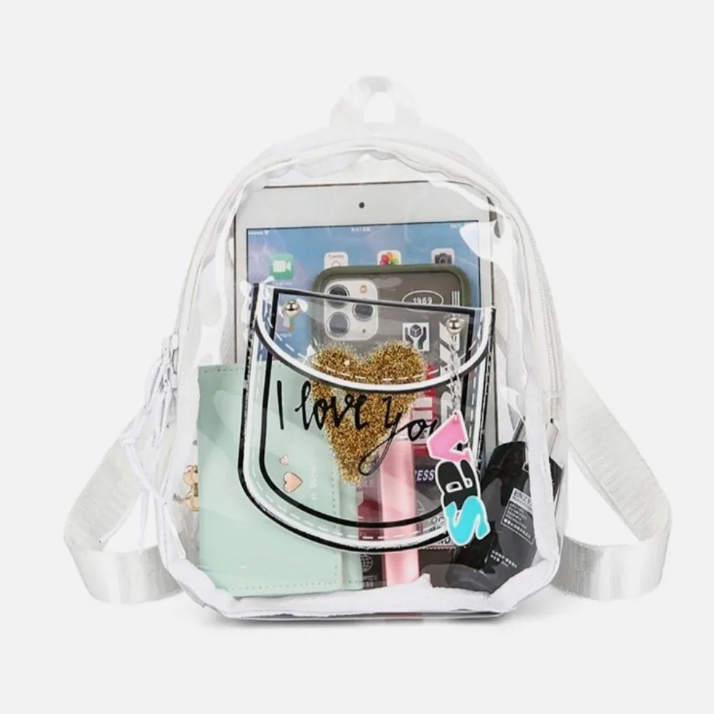 Large Capacity Transparent Backpack Fashion Jelly Bag Shopping Bags 1