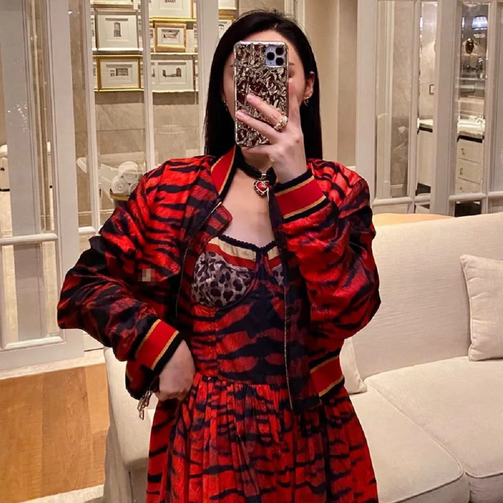 

2022 Ladies Winter Coats Satin 3D Leopard Print Casual Ladies Jackets Coats New High Quality Bomber Jackets y2k Clothes traf bra