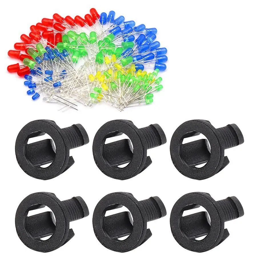 Description Picture 3 of item200PCS Black 5mm Diode Mount LED Holders - Plastic Bracket for Electronic Components