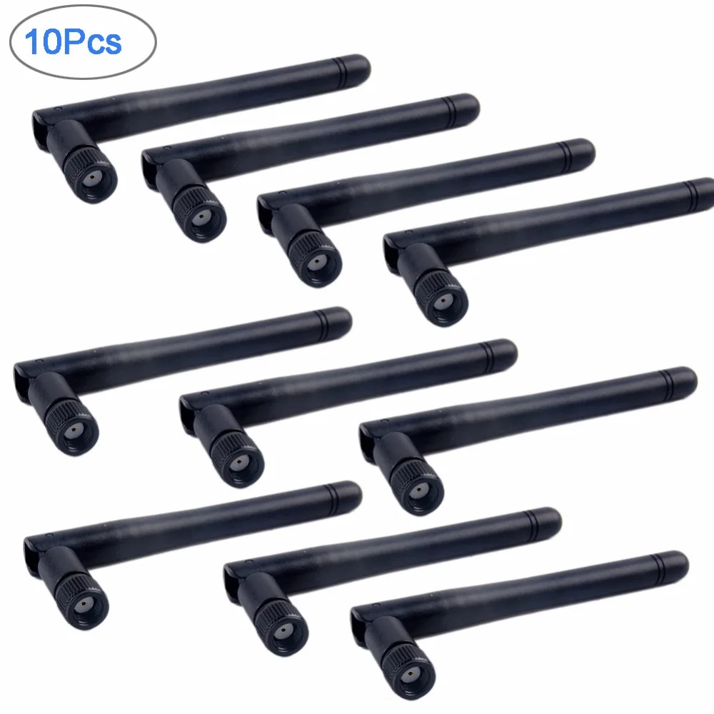 10pcs 2.4GHz 3dBi RP-SMA Omni WiFi Antenna Female for Wireless Router LAN