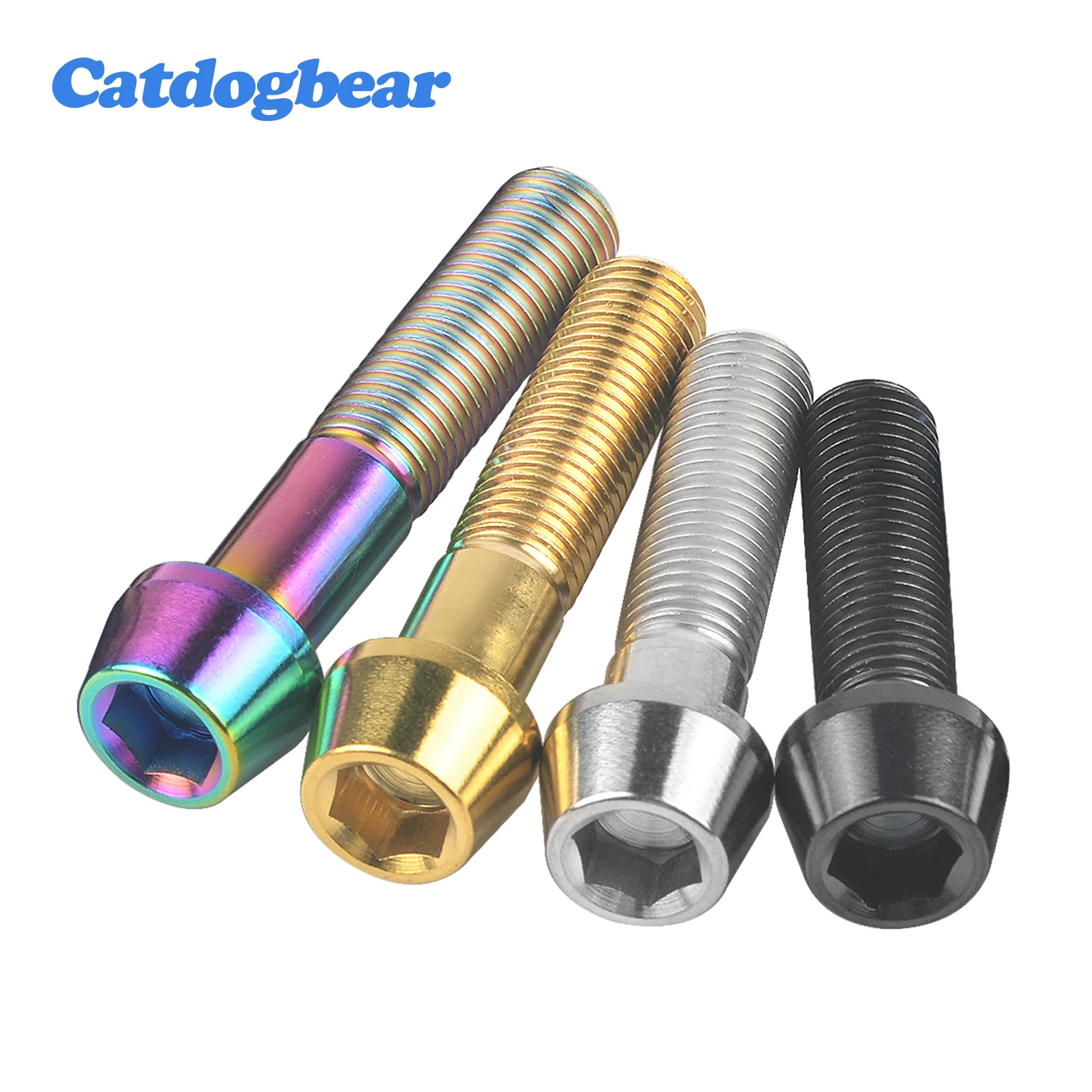catdogbear milimetros parafuso de titanio taper cabeca motocicleta bicicleta parafuso 05