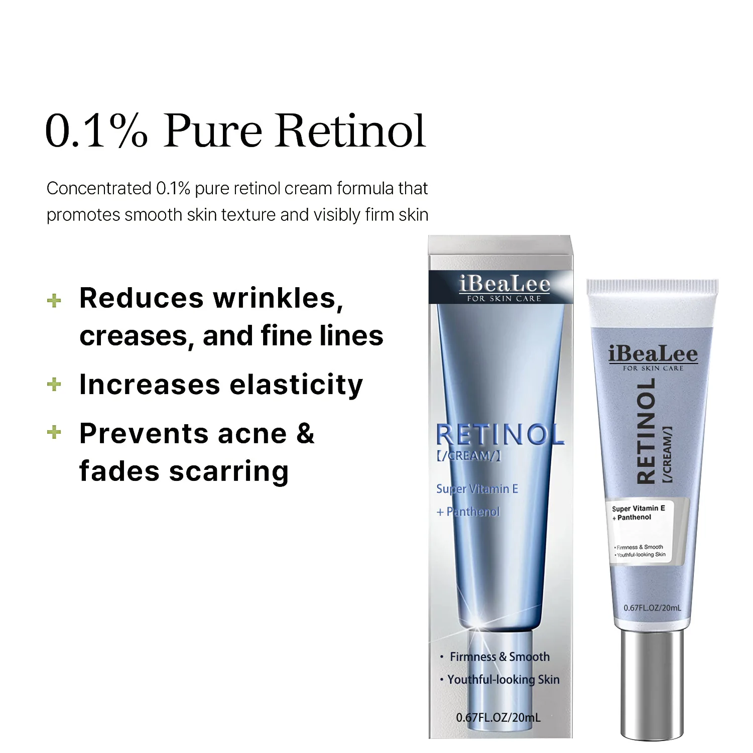 Retinol Øjeblikkelig rynkefjerner Ansigtscreme Fade Fine Linjer Anti-aldring Opstrammende Lifting Blegning Fugtgivende hudpleje_voghion.com