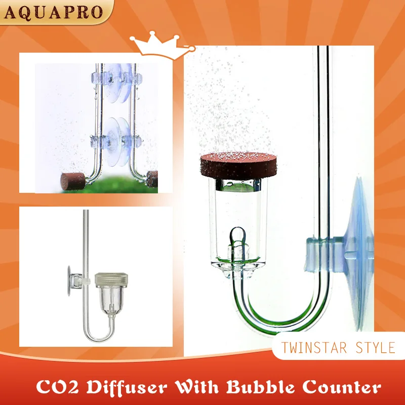 CO2 Diffuser For Aquarium Bubble Generator Twinstar Style Atomizer Acrylic Fishing Equipment Tank Plant Accessory System Mini 1