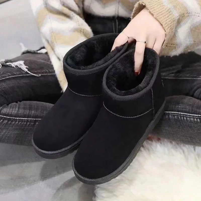 2023 New Women's Winter Warm Snow Boots Waterproof Anti-slip Cotton Women's Padded Thickened Platform Ankle Boots Botas Mujer