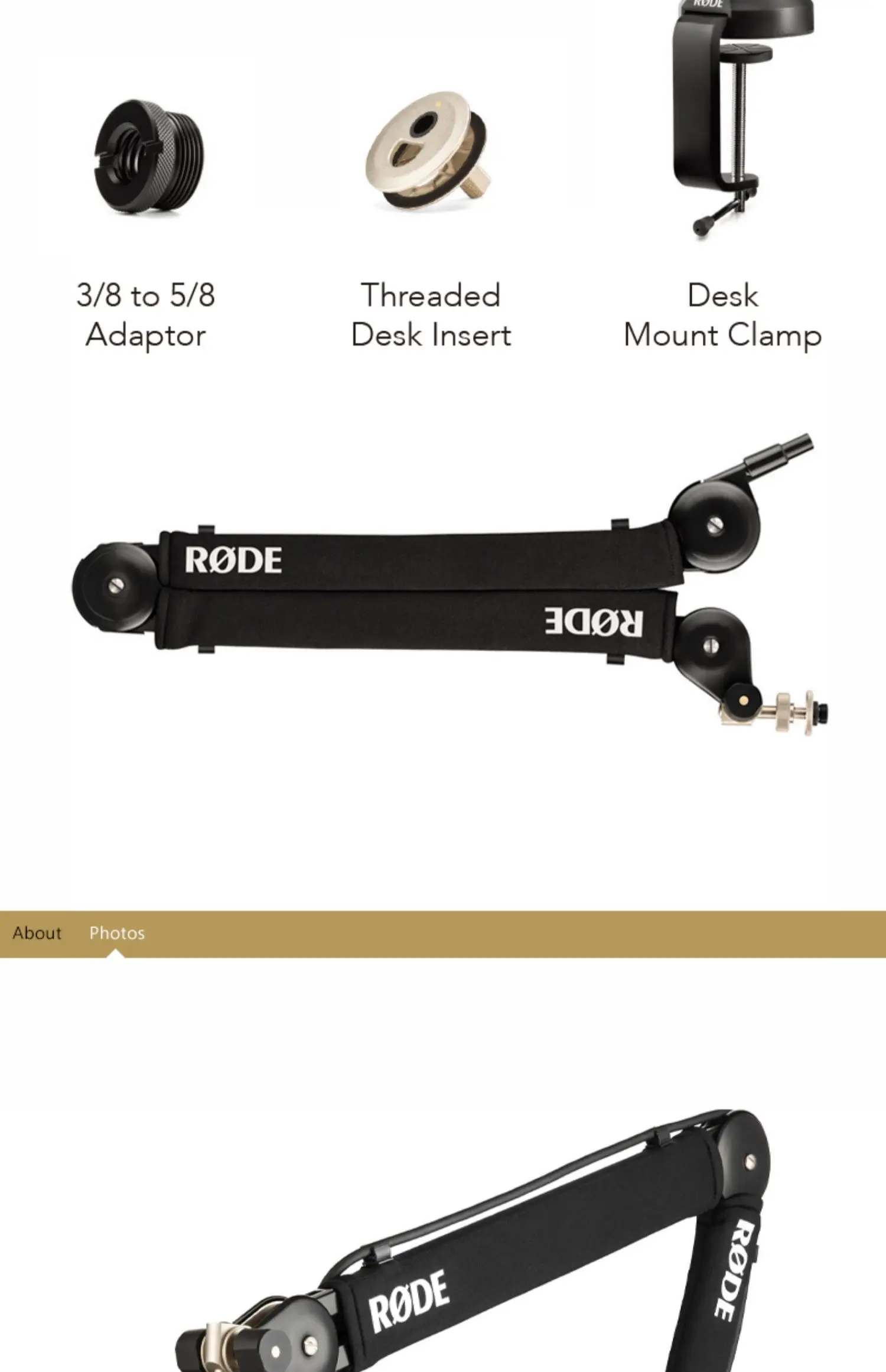 Rode PSA1 Microphone Desktop Telescopic Arm for Podcasters, Streamers and Broadcasters