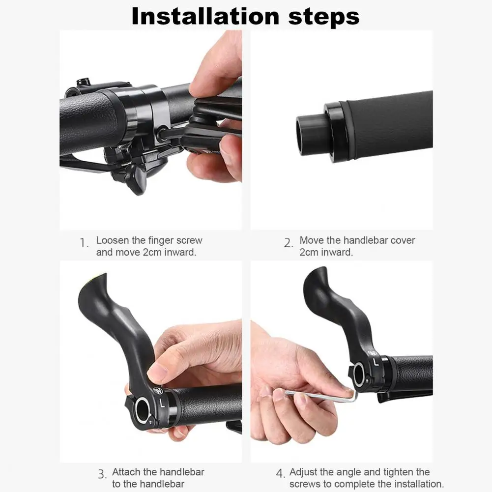 Bicycle Handlebar Vice Handle Mountain Bike Cow Horn Handle MTB Road Bike Grip Extended Bicycle Handlebars Accessories
