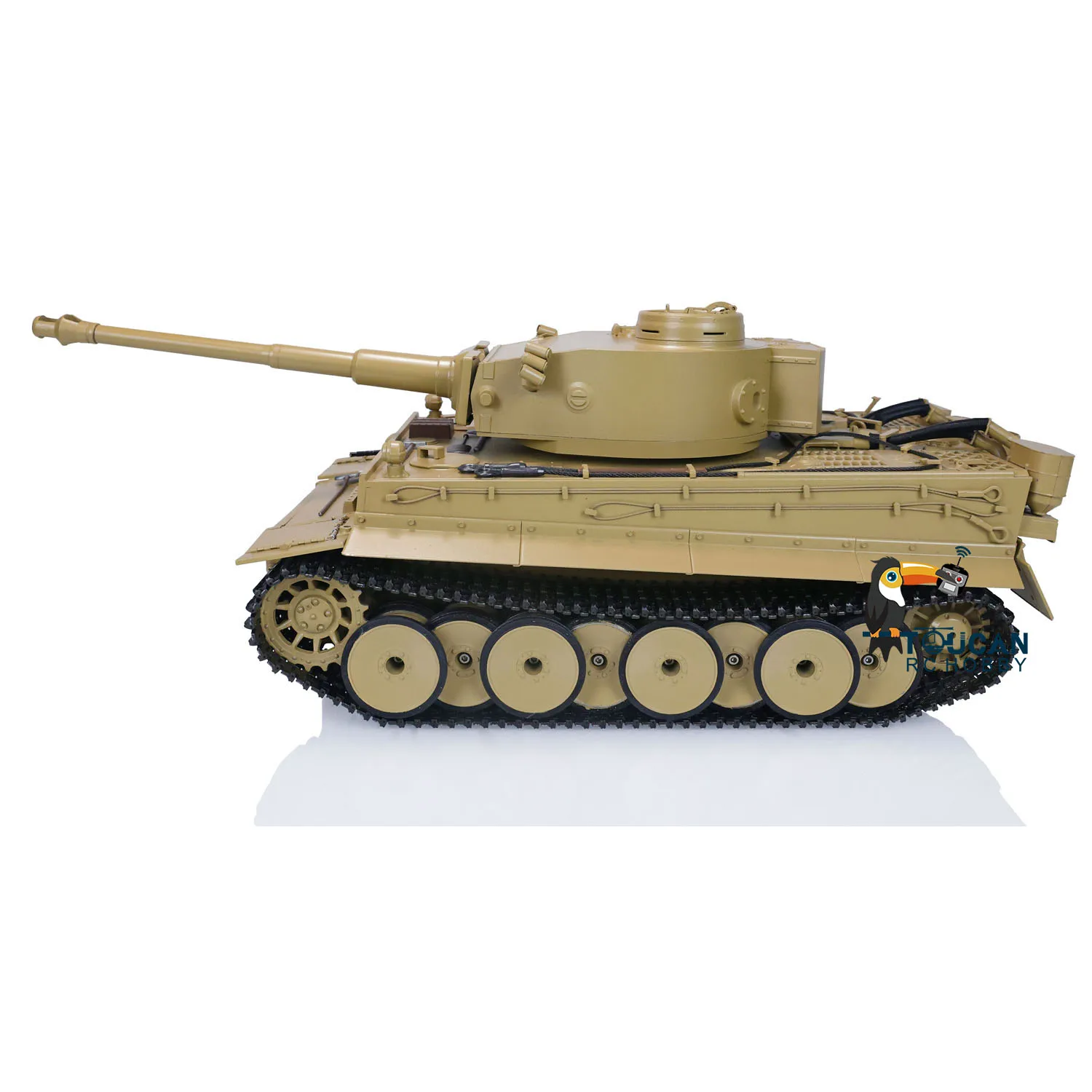 Mato 1/16 Scale RC Metal Tank Tiger I Radio Control Tanks KIT OR RTR Model Infrared Barrel Yellow 1220 Toys TH00648 2