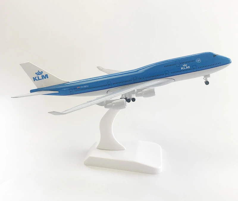 

1:350 KLM 747 Aircraft Model, Metal Simulation Airliner, Alloy Static Decoration Airplane Model
