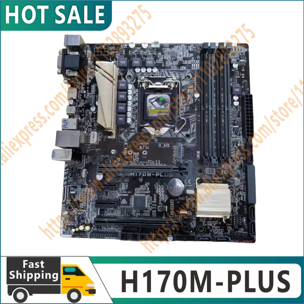 100% original test H170M-PLUS 1151 motherboard DDR4 H170 6th