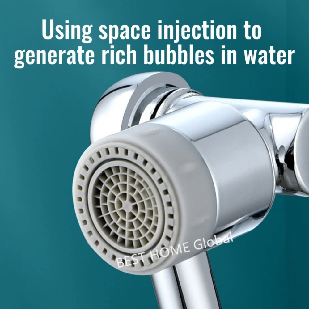 Faucet Sprayer Head 1080&deg; Universal Rotation For Washbasin Faucet Extender Splash Bubbler Nozzle Kitchen Tap 22/24mm Adaptor