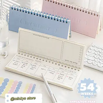 MINKYS12 Agenda settimanale mensile Agenda giornaliera Agenda settimanale lista delle cose da fare libro cancelleria scolastica Kawaii