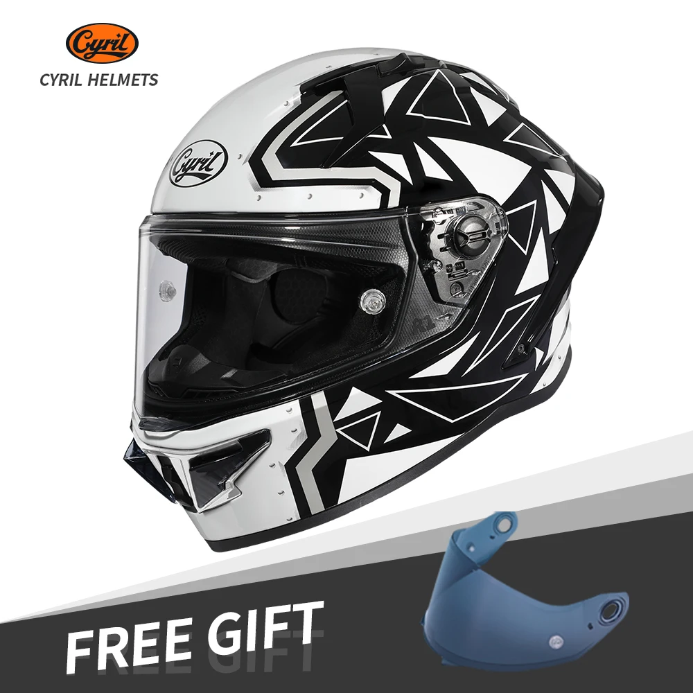 

Cyril Full Face Motorcycle Helmet High Quality DOT Certified ECE Safety Capacete Men Women Light Weight Motocross Cool Helmets