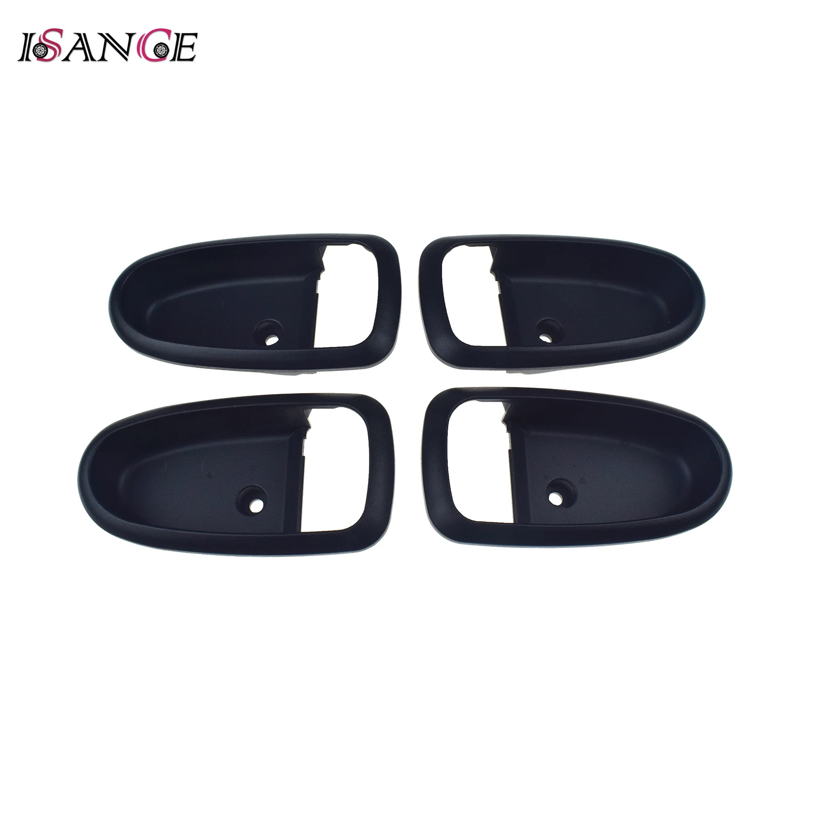 현대 엘란트라용 외부 문짝 핸들 및 인테리어 핸들 레버 및 프레임 베젤 트림, 전면 후면 왼쪽 오른쪽, 2.0L 2001-2006 블랙