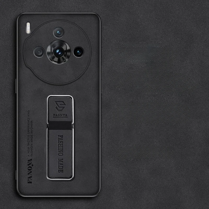Matte Shockproof PU Leather Stand Case with Magnetic Holder