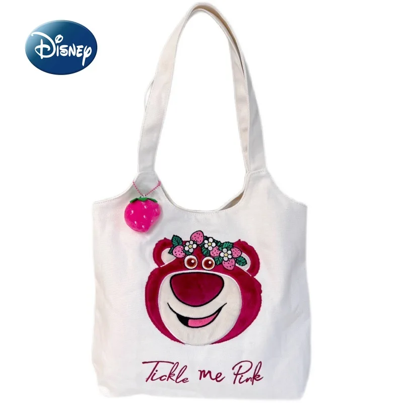 

Disney Strawberry Bear New Women's Handbag Luxury Brand Original Women's Bag Cartoon Shoulder Bag Large Capacity High Quality