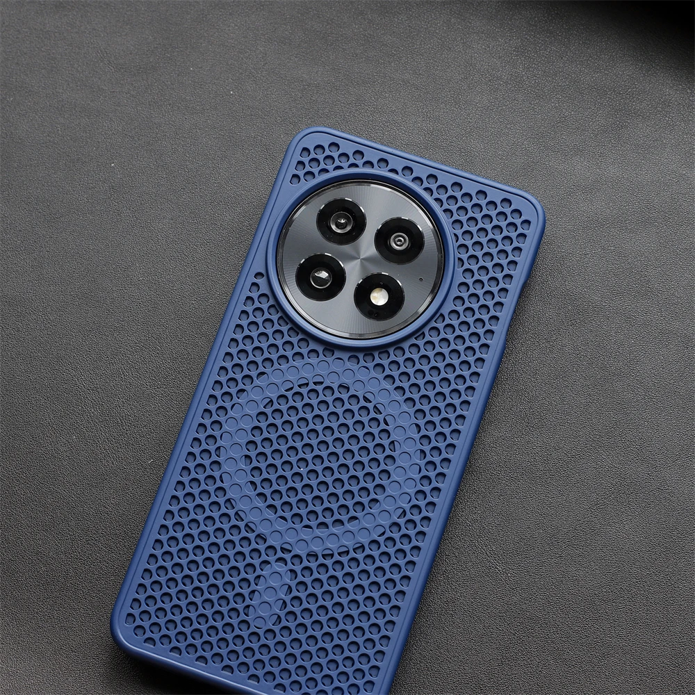Honeycomb Heat Dissipation Breathable Magnetic Cooling Case with Wireless Charging Compatibility
