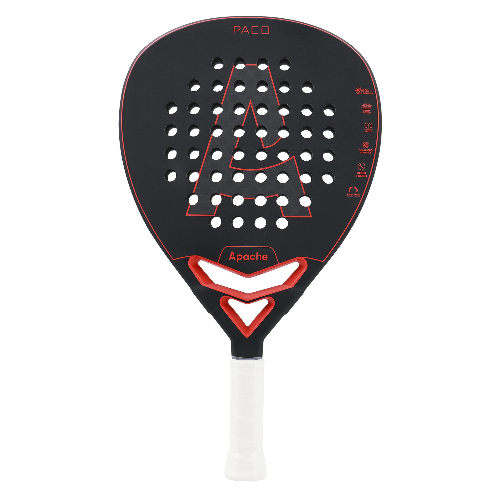 Padel Paddle Tennis Racket 3K 12K Carbon Fiber EVA Core Round Shape Power Surface Beginner